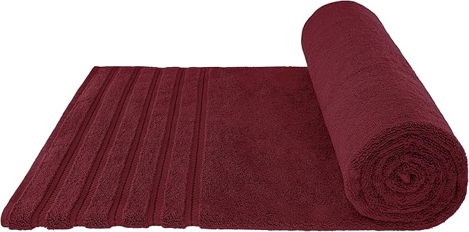 American Soft Linen 35x70 Jumbo Large Bath Towel, 600 GSM 100% Cotton Turkish Bath Sheet, Oversized Luxury Bath Towel for Bathroom Beach and Pool, Bordeaux