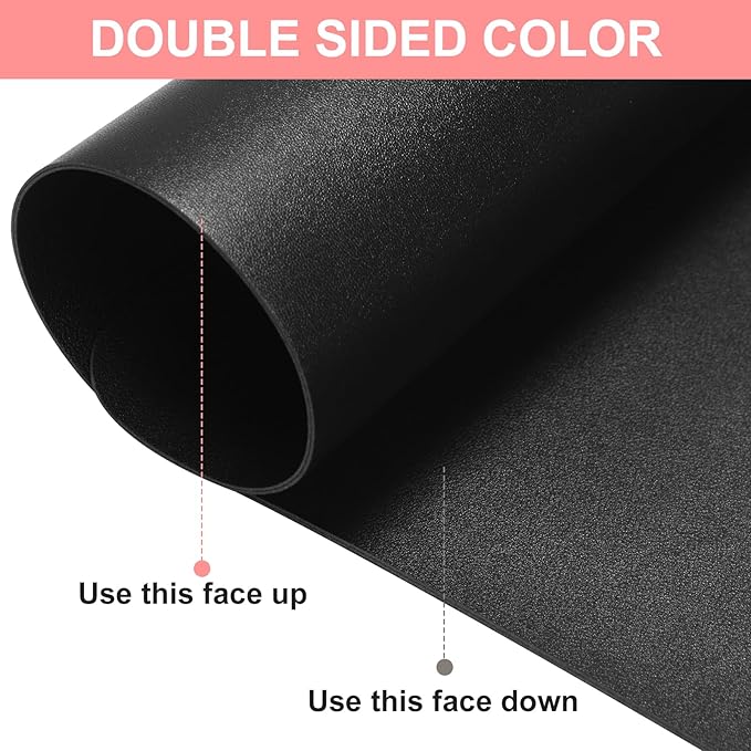 Makeup Mat for Vanity - Waterproof | Oil-Proof | Dust-Resistant | Soft and Comfortable Desk Protection, Ideal for Makeup Tables and Workbenches (15.7"X23.6", Black)