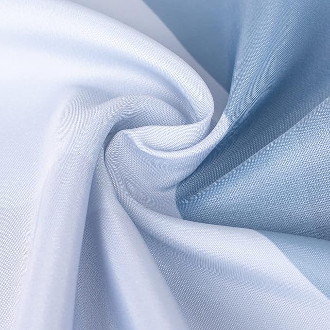 Sunlit Design Extra Long Shower Curtain,Popular Shower Curtain, Ombre Blue Fabric Shower Curtains for Bathroom Decor, Contemporary Bathroom Curtains