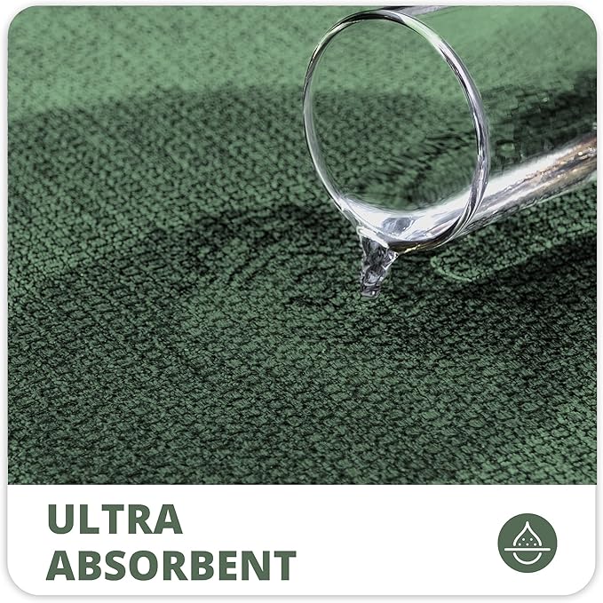 Bath Mat,Ultra Thin Bathroom Runner Rugs,Large Bath Mats for Bathroom,Quick Dry,Non-Slip,Machine Washable,Low Pile,Bath Rug,Shower Outside,Sink,Home Decor Accessories.Green,2'x6'(24x72inch)