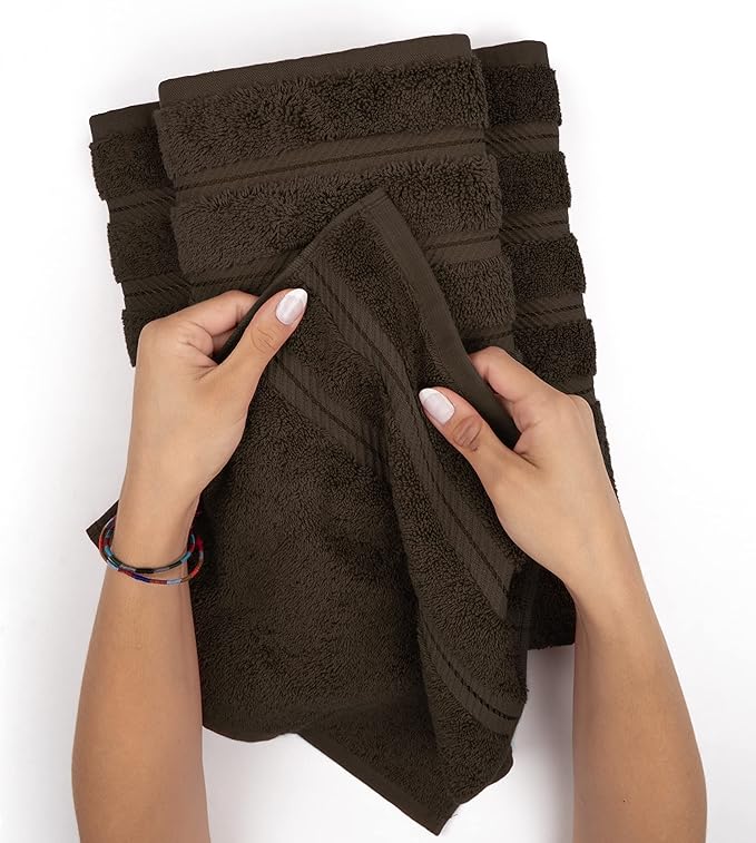 American Soft Linen 35x70 Jumbo Large Bath Towel, 600 GSM 100% Cotton Turkish Bath Sheet, Oversized Luxury Bath Towel for Bathroom Beach and Pool, Brown