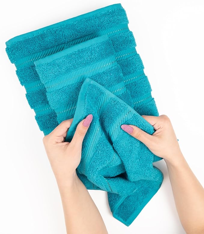 American Soft Linen 35x70 Jumbo Large Bath Towel, 600 GSM 100% Cotton Turkish Bath Sheet, Oversized Luxury Bath Towel for Bathroom Beach and Pool, Aqua Blue