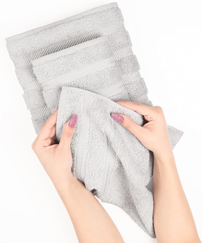 American Soft Linen 35x70 Jumbo Large Bath Towel, 600 GSM 100% Cotton Turkish Bath Sheet, Oversized Luxury Bath Towel for Bathroom Beach and Pool, Silver Grey