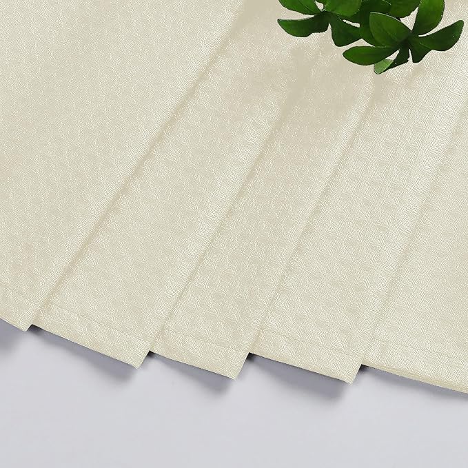 Aiyufeng Waterproof Fabric Shower Curtains for Bathroom，Dot Like Embossed Textured Soft Polyester Cloth Stall Shower Curtain，Hotel Luxury Quality Machine Washable，36Wx72L，Cream