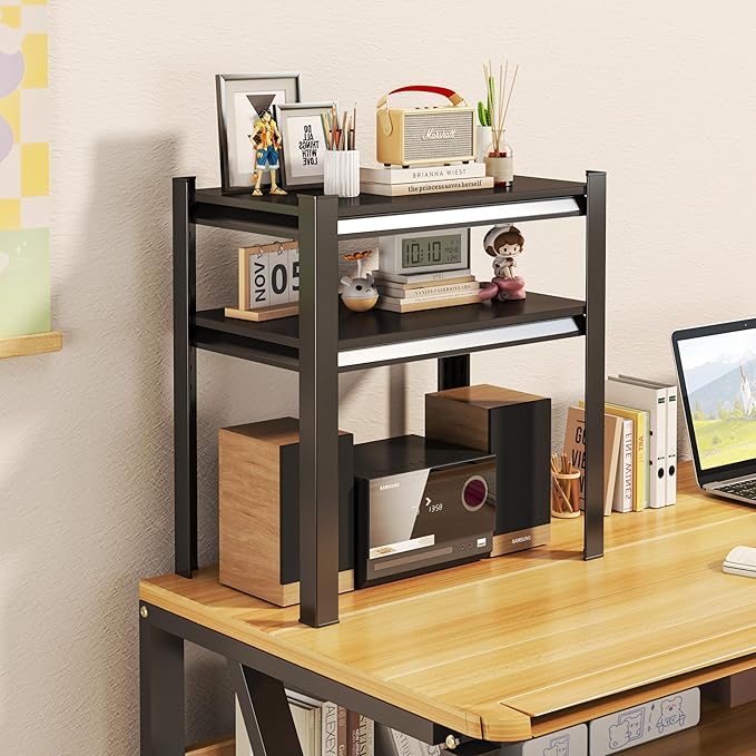 2-Tier Bathroom Storage Shelves, Adjustable Bathroom Organizers and Storage Stand, Heavy Duty Metal Shelving Unit , Classic Open Floor Utility Shelf for Laundry ,Kitchen,Living Room (12"D*14"W*22"H)