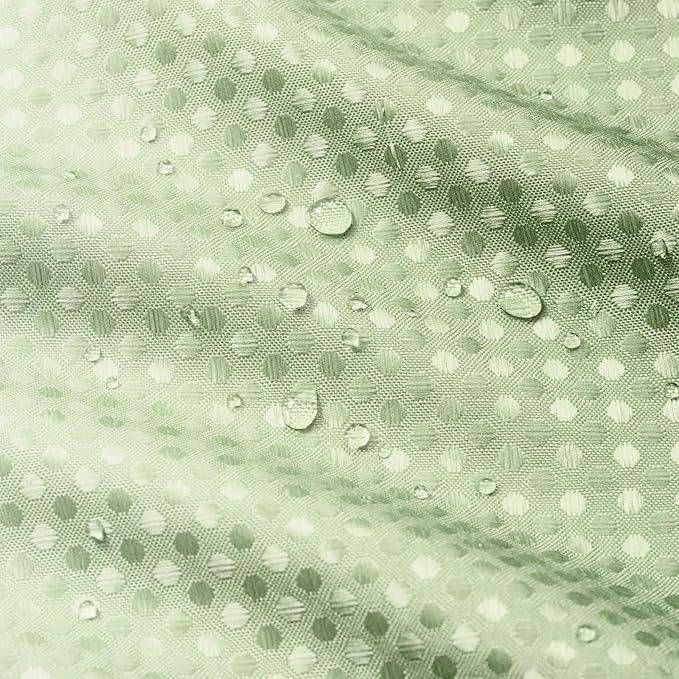 MitoVilla Extra Long Shower Curtain 72 x 84, Sage Green Ombre 84 inch XL Waffle Fabric Shower Curtains for Modern Luxury Bathroom Decor, Waffle Weave Textured 180GSM Weighted Shower Curtain 84 inch