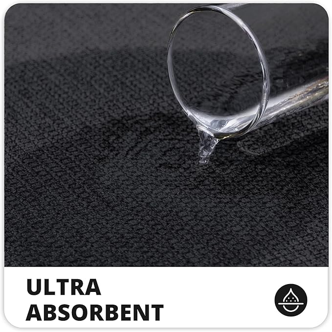 Bath Mat,Ultra Thin Bathroom Runner Rugs,Large Bath Mats for Bathroom,Quick Dry,Non-Slip,Machine Washable,Low Pile,Bath Rug,Shower Outside,Sink,Home Decor Accessories.Black,2'x6'(24x72inch)