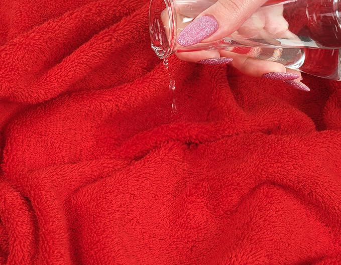 American Soft Linen 35x70 Jumbo Large Bath Towel, 600 GSM 100% Cotton Turkish Bath Sheet, Oversized Luxury Bath Towel for Bathroom Beach and Pool, Red