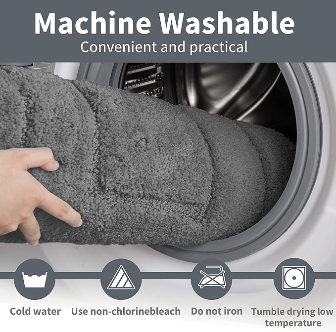 GRANNY SAYS Gray Bathroom Rug Mat, Bath Mats for Bathroom Non-Slip, Super Soft and Water Absorbent, Extra Large Bath Rugs, Microfiber Bath Rugs for Bath Floor, Tub and Shower,59" x 24"