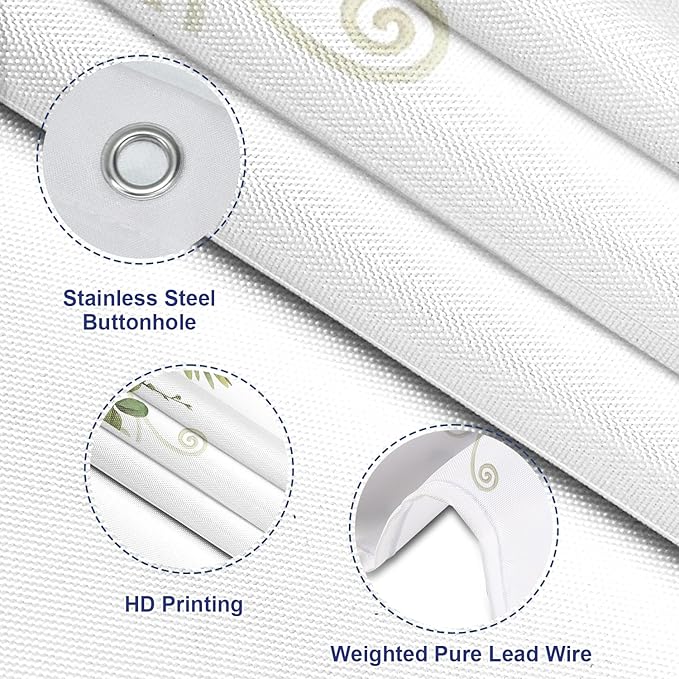 ChloropLastid Sage Green Shower Curtain for Bathroom Plant Botanical Eucalyptus Leaf Watercolor Greenery Leaves Floral Bathroom Curtain Waterproof Fabric Shower Curtain Sets 72×72 Inches