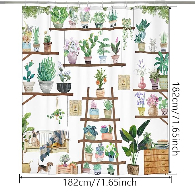 HMS Happy Memories Thicken Durable Polyester Blend Cloth Fabric Bathroom Curtain Colorful Bohemian Boho Floral Print Beautiful Bright Shower Curtain for Bathroom Decoration, 72"x72" (Season 9)