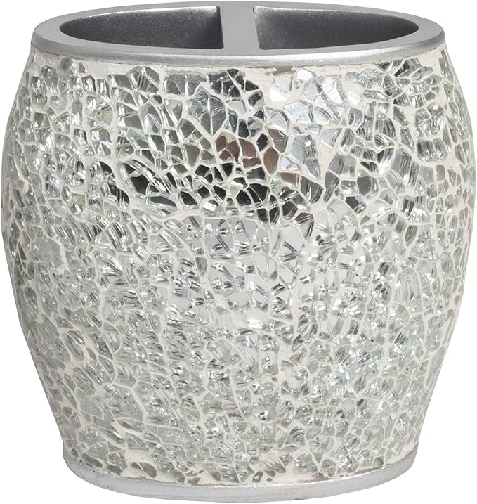 Sweet Home Collection Bathroom Accessories Sets Unique Collections Modern Classic Contemporary Decorative Beautiful Designs Bath Shower Tub D??cor, Toothbrush Holder, Glamour (Pack of 1)