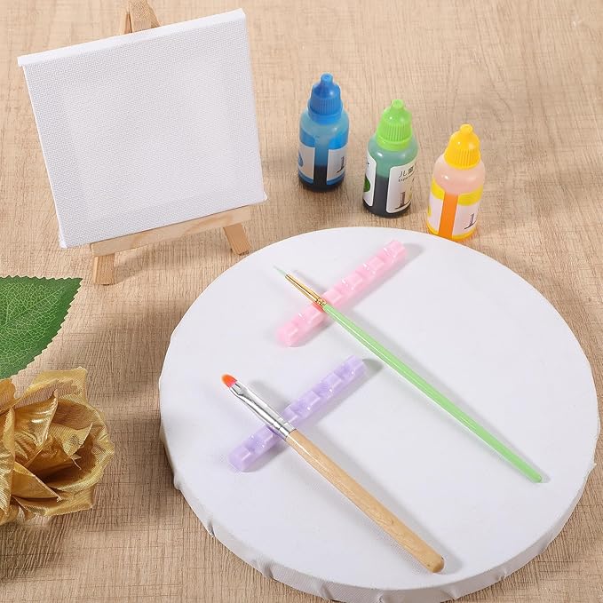 6 Pcs Makeup Brush Organizer Holders, 6 Colors Crystal Bar Pen Holder, 5 Grids Acrylic Nail Art Brush Holder Stand for Gel Nails Supplies Drawing Pens DIY Nail Art Pens