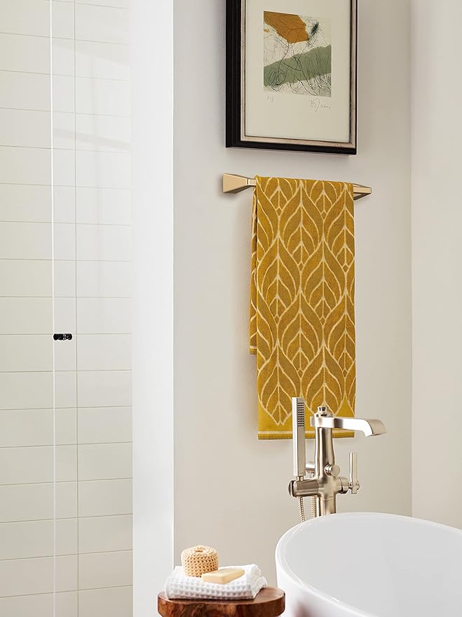 Amerock BH36003CZ | Champagne Bronze Towel Bar | 18 in (457 mm) Towel Rack | Blackrock | Bathroom Towel Holder | Bathroom Hardware | Bath Accessories