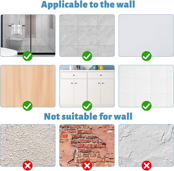 Chris.W 4 Pack Clear Adhesive Suction Sticker for No Drilling Bathroom Shower Shelf Accessories, Super Strong Adhesive Wall Sticker for Shower Caddy and More