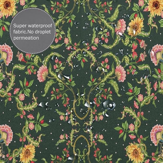Modern Abstract William Morris Art Shower Curtain,Fantasy Galaxy Boho Floral Sunflower Bath Curtain 84L x72W Washable Cloth Fabric Bathroom Decor Set with Hooks