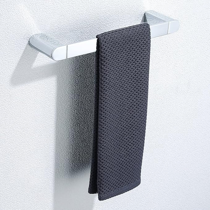 RANDOM 12 inch Towel Bar Polished Chrome Hand Towel Holder Bathroom Hardware Accessories Towel Rack for Bathroom Kitchen SUS304 Stainless Steel Towel Rod Modern Hotel Style Wall-Mounted.96026-2-12C