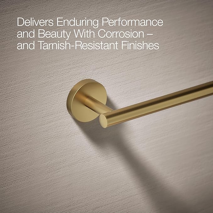 Kohler 27288-2MB Elate® 12" Towel bar, Vibrant Brushed Moderne Brass