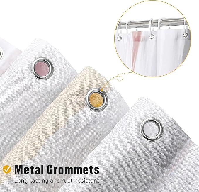 MitoVilla Burgundy Shower Curtain, Graffiti Ombre Fabric Shower Curtains for Modern Abstract Bathroom Decor, Brush Strokes Oil Painting Design, Watercolor, 72 x 72