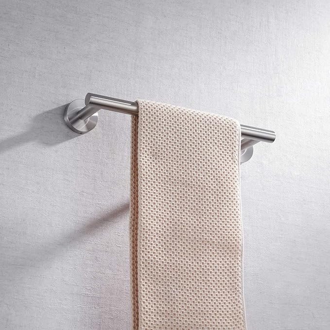 Miyili Bath Towel Bar 12 Inch Stainless Steel Towel Rack for Bathroom, Kitchen Towel Holder Wall Mount Brushed Finish, A01N30A