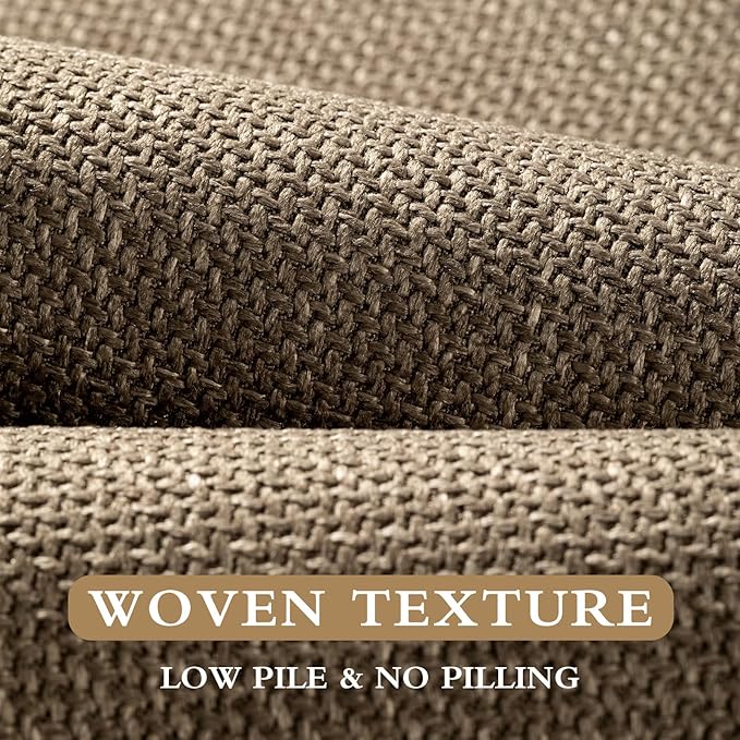 YIHOUSE Brown Bathroom Rug Sets 4 Piece, Dark Beige Absorbent Bath Mat for Bath Room Non Slip Washable,Bathroom Mat Quick Dry, Thin Bath Rug Set for Toilet and Floor