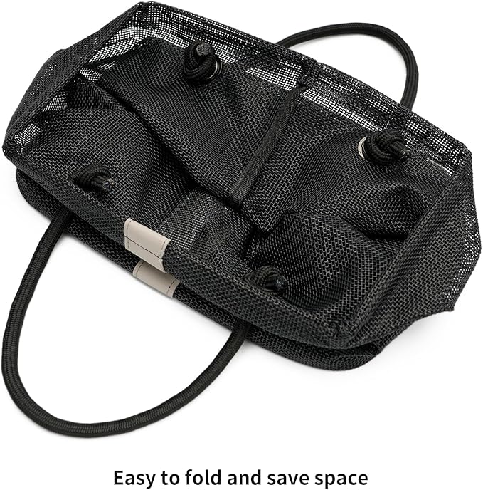 TOPASION Bath Storage Shower Caddy Organizer for Bathroom, College Dorm, Camp, Gym (Large Black)