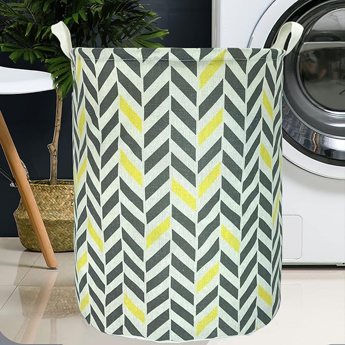 Merdes 19.7?€??€? Waterproof Foldable Laundry Hamper, Dirty Clothes Laundry Basket, Linen Bin Storage Organizer for Toy Collection (Oblique Bar)
