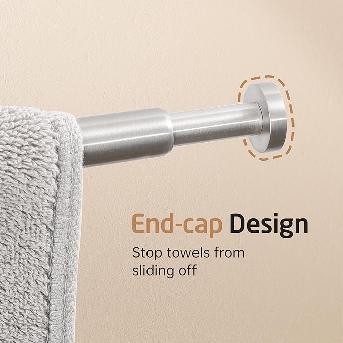 KES Adjustable Swivel Towel Rack 14.5 to 27.5 inch 4-Arm, Swing Out Towel Bar for Bathroom, Swinging Towel Rack for Bath Towels, 18/8 Stainless Steel Brushed Finish, A2107S4L70-2