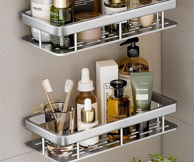 Storage Shelves, Bathroom Vanity Storage, Double Thickened-Patch Square Basket