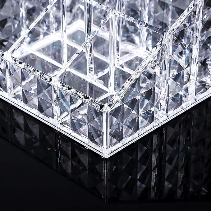Clear Makeup Organizer for Brushes,Nail Polishes,Perfumes,Lipsticks,Office Supplies,Cosmetic Display Storage Vanity Case for Countertop,Dresser,Bathroom,Bedroom,Office,1025