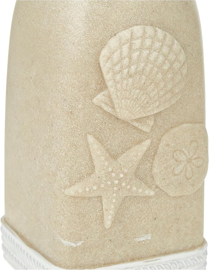 Sweet Home Collection Bathroom Accessories Unique Collections Modern Classic Contemporary Decorative Beautiful Designs Bath Shower Tub Décor, 4 Piece Set, Coastal (Pack of 1)