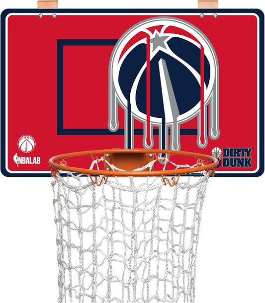 The Dunk Collection The Dirty Dunk Basketball Hoop Laundry Hamper - Washington Wizards, NBA, Red/Black