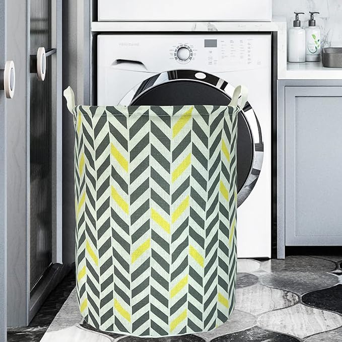 Merdes 19.7?€??€? Waterproof Foldable Laundry Hamper, Dirty Clothes Laundry Basket, Linen Bin Storage Organizer for Toy Collection (Oblique Bar)