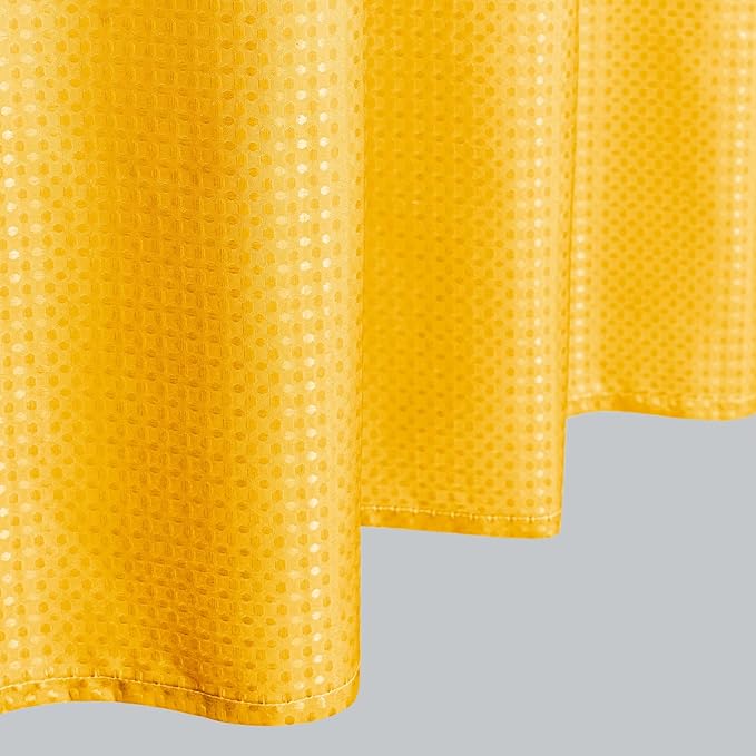 Mrs.Naturall Bright Yellow Shower Curtains for Bathroom,Bath Small Stall Ombre Shower Curtain Liner with Hooks Sets,36 x 72In,Sunflower Yellow