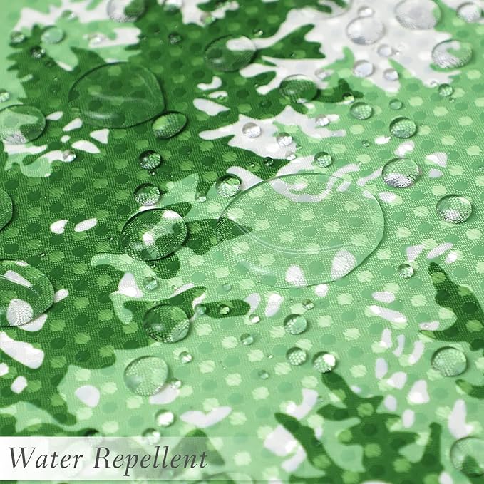 Hokibero Spring Forest Green Plant, Grey Mountain Nature Tree Fabric Shower Curtains for Bathroom Water Repellent Woodland Shower Curtain, 72 x 72 inch
