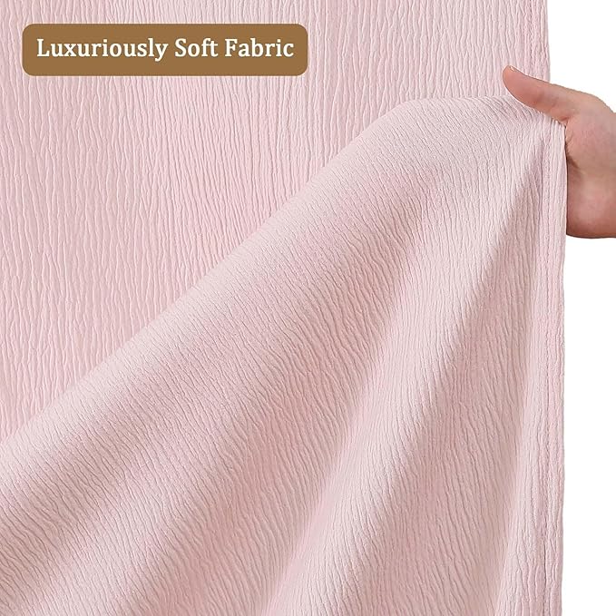 Aiyufeng 3D Textured Pink Shower Curtain for Bathroom, Fabric Shower Curtain Soft Cloth & Hotel Spa Quality, Luxury Boho Bathroom Curtains, Machine Washable, Pink, 72x72 Inches