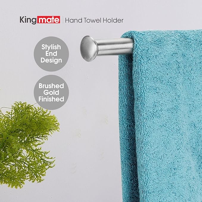 Hand Towel Holder Stand, Towel Rack with Stainless Steel Base, Rust-Proof Jewelry Stand (Brushed Nickel)