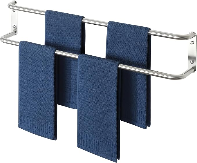 Alise Double Towel Bar,32 Inch Towel Racks for Bathroom, SUS304 Stainless Steel Towel Bar for Bathroom Wall,Quick Drying Bathroom Towel Holder,Long Bath Towel Hanger,Brushed Nickel