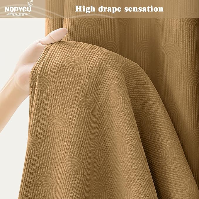Brown Boho Shower Curtain,Mid Century Neutral Terracotta Mustard Fall Shower Curtain 72" W X 78" L