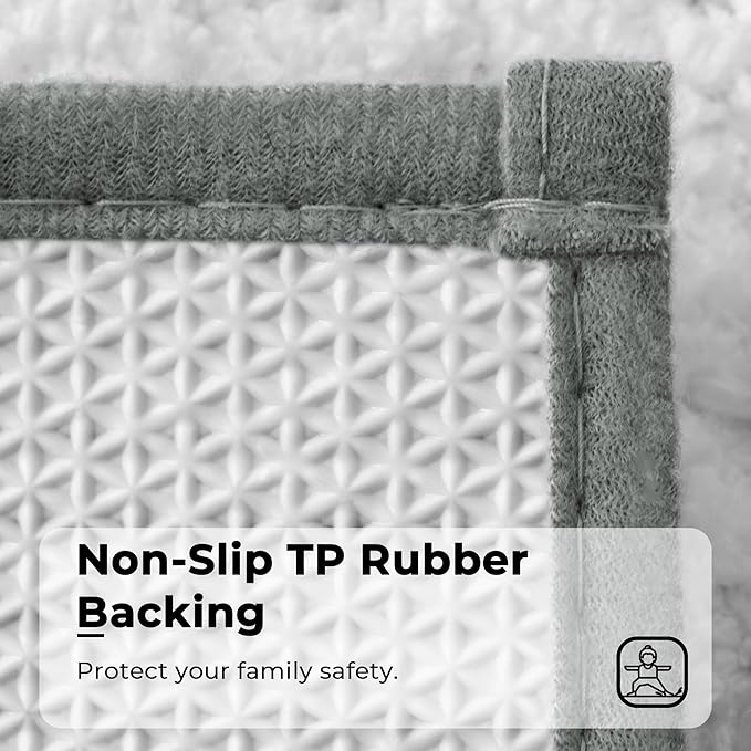 GRANNY SAYS Microfiber Bathroom Rugs Non Slip Washable, Water Absorbent Bathroom Mats for Tub, Soft Bath Mats for Bath Floor & Shower, 24" x 36", Deep Grey Bath Rugs
