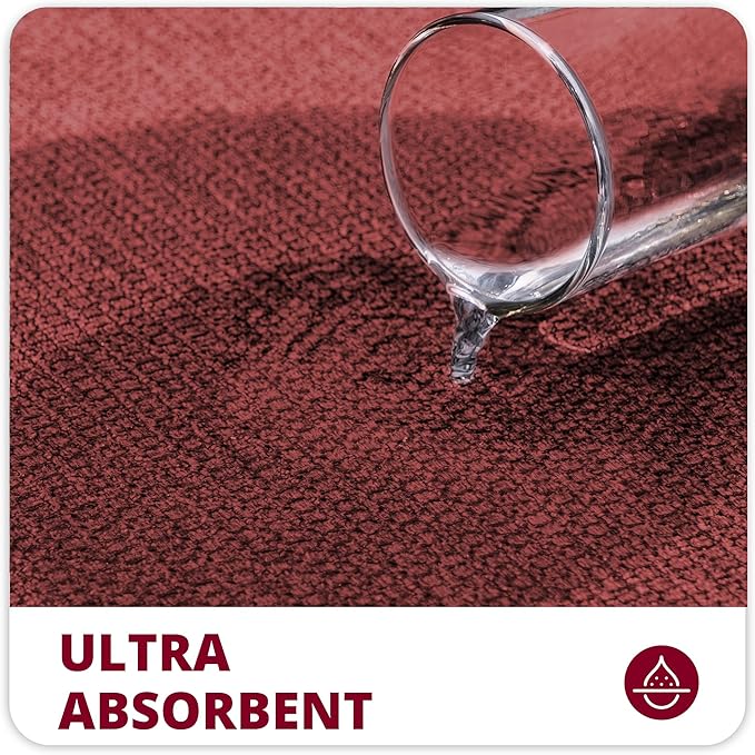 Bath Mat,Ultra Thin Bathroom Runner Rugs,Large Bath Mats for Bathroom,Quick Dry,Non-Slip,Machine Washable,Low Pile,Bath Rug,Shower Outside,Sink,Home Decor Accessories.Red,3'x6'(36x72inch)