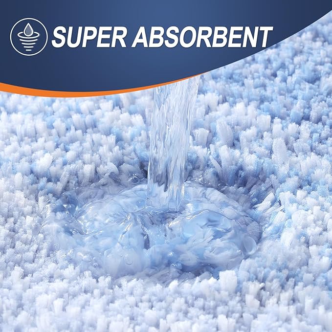 OLANLY Bathroom Rugs Mat 45x27, Extra Soft Absorbent Microfiber Bath Rugs, Rubber Backing, Quick Dry, Machine Washable Bath Mats for Bathroom Floor, Tub and Shower, Home Decor Accessories, Light Blue