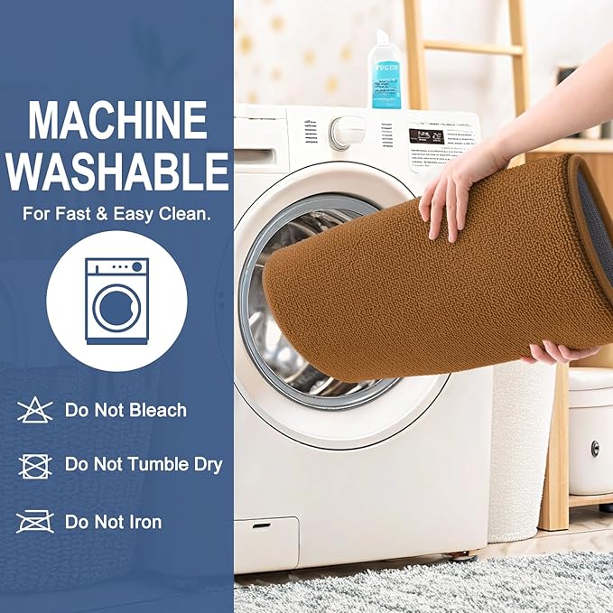 OLANLY Thick Memory Foam Bath Mat Rug 47x20, Extra Soft Absorbent Bathroom Rug, Quick Dry Bath Mats, Non-Slip, Machine Washable Carpet for Bathroom, Tub and Shower, Home Decor Accessories, Ochre