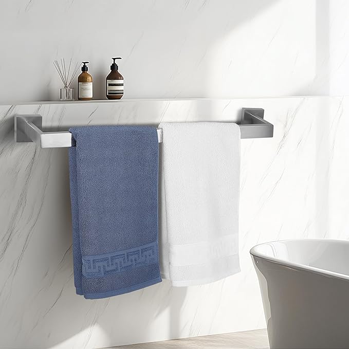 SEIDO 30 Inch Brushed Nickel Towel Bar, Heavy Duty & Rust-Proof 304 Stainless Steel Bath Towel Holder, Modern Square Wall Mounted Towel Rack for Bathroom, Kitchen, RV