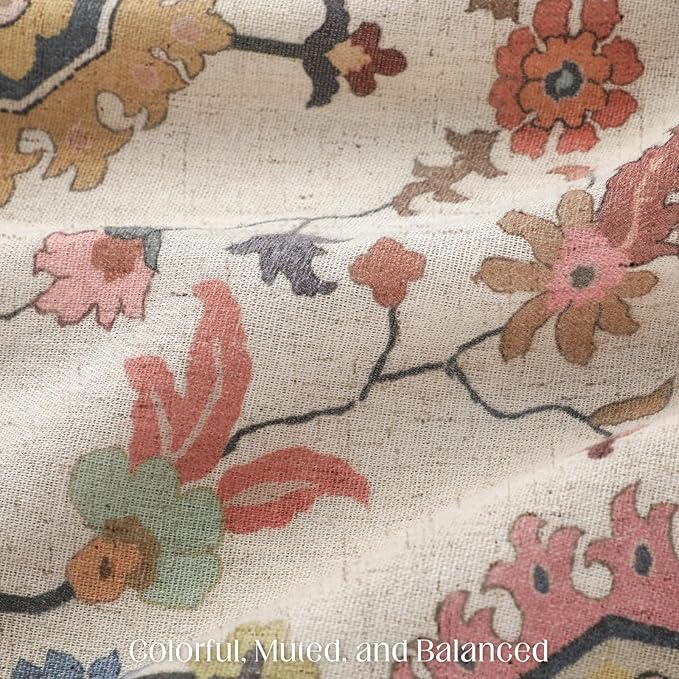 Boho Vintage Shower Curtain, Aesthetic Bohemian Patterned Shower Curtains for Bathroom, 72Wx84H