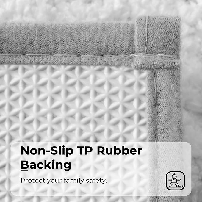 GRANNY SAYS Microfiber Bathroom Rugs Non Slip Washable, Water Absorbent Bath Mats for Tub Non Slip, Soft Bath Mats for Bathroom Floor & Shower, Long Bath Rug, 24" x 36", Grey Rug