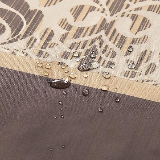 Sterling Country Fabric Rustic Bronze Waterproof Damask Printed Chocolate Polyester Vintage Brown Farmhouse Cloth Bath Stall Shower Curtain for Bathroom,Small 62" W x 72" H