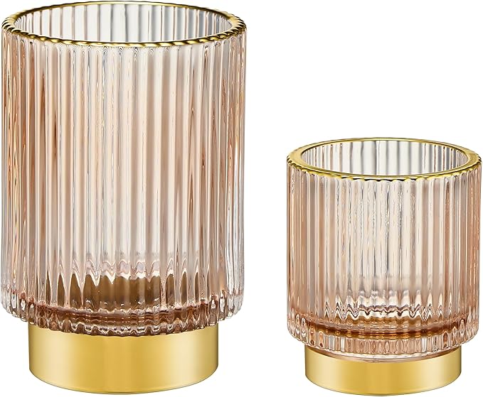 Makeup Brush Holder Organizer,Toothbrush Holders,Desk Pen Pencil Holder,Multifunctional Vintage Glass Brush Cup(A3-21-US)