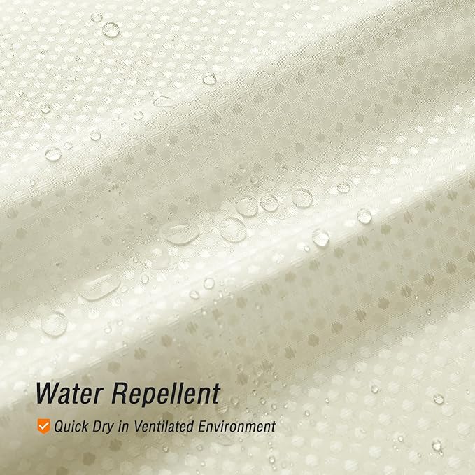 Gibelle Beige Shower Curtain, 230GSM Waffle Weave Textured Fabric Shower Curtain for Bathroom - Soft Cloth & Hotel Spa Luxury, Water Repellent, Machine Washable, 72X72, Ivory