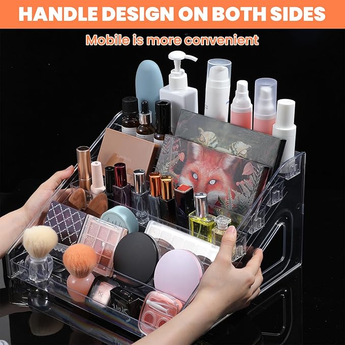 2 Pack 7 Tier Oil Nail Polish Display Rack Sunglass Essential Nail Polish Organizers Acrylic Makeup Oils Ink Storage 84 Bottles Nails Polishs Large Capacity No Tool Needed Assembly Clear
